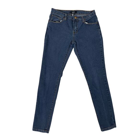 Forever 21 Women's Size 27 Blue Skinny Jeans Mid Rise Stretch‎ Denim - Picture 1 of 8